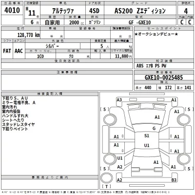 Toyota ALTEZZA  с аукциона в Японии