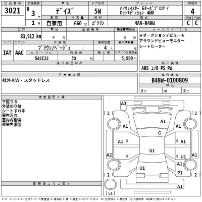 Nissan DAYZ  с аукциона в Японии