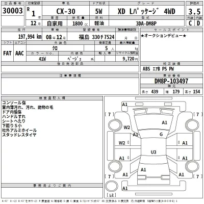 Mazda CX-30  с аукциона в Японии