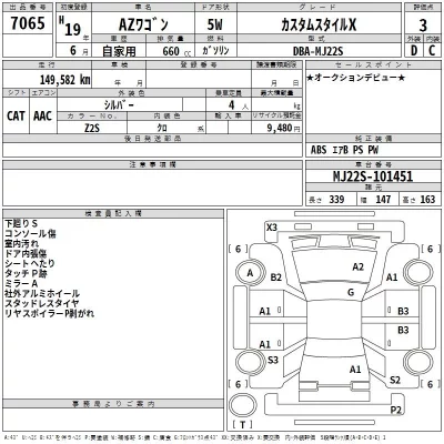 Mazda AZ WAGON  с аукциона в Японии