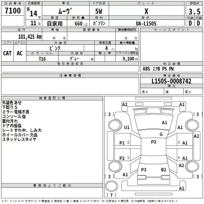 Daihatsu MOVE  с аукциона в Японии