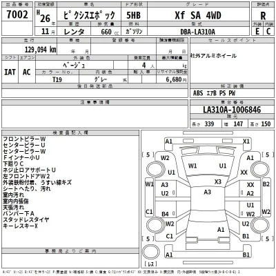 Toyota PIXIS EPOCH  с аукциона в Японии