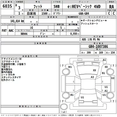 Honda FIT  с аукциона в Японии