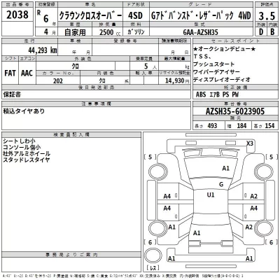 Toyota CROWN CROSSOVER  с аукциона в Японии