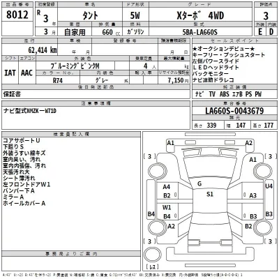 Daihatsu TANTO  с аукциона в Японии