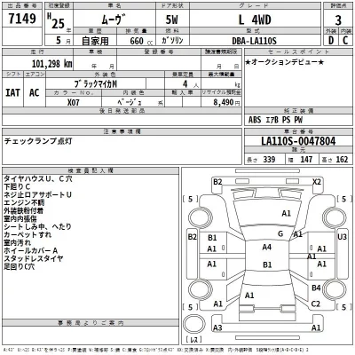 Daihatsu MOVE  с аукциона в Японии