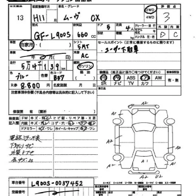 Daihatsu MOVE  с аукциона в Японии