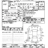 Nissan NOTE лот № 2107 оценка R  с аукциона в Японии 2