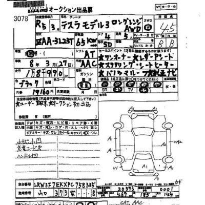Tesla MODEL3  с аукциона в Японии