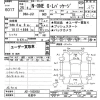 Honda N ONE лот № 6017 оценка 3.5  с аукциона в Японии 10