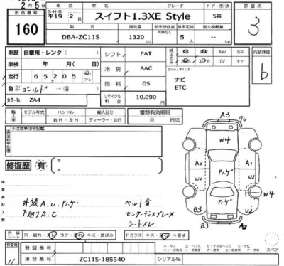 Suzuki SWIFT  с аукциона в Японии