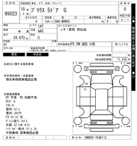Toyota Prius лот № 95023 оценка 0  с аукциона в Японии 7