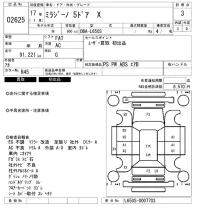 Daihatsu MIRA лот № 2625 оценка 3  с аукциона в Японии 2