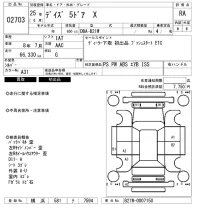 Nissan DAYZ лот № 2703 оценка RA  с аукциона в Японии 2