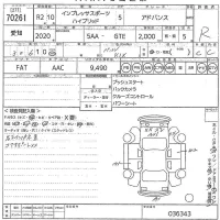 Subaru IMPREZA лот № 70261 оценка R  с аукциона в Японии 10