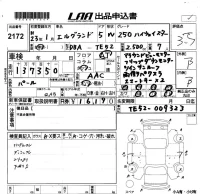 Nissan ELGRAND лот № 2172 оценка 3.5  с аукциона в Японии 5