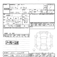 Honda N BOX лот № 3006 оценка -  с аукциона в Японии 6