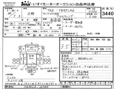 Hino RANGER  с аукциона в Японии
