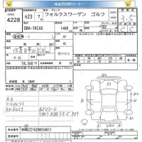 Volkswagen GOLF лот № 4228 оценка 3.5  с аукциона в Японии 5