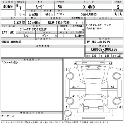 Daihatsu MOVE  с аукциона в Японии