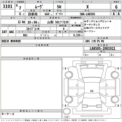 Daihatsu MOVE  с аукциона в Японии