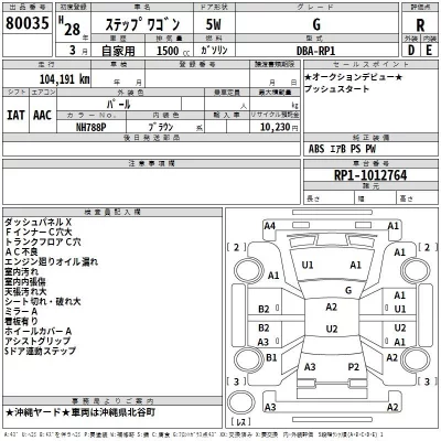 Honda STEP WAGON  с аукциона в Японии