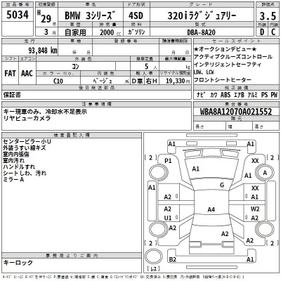 BMW 3-Series  с аукциона в Японии