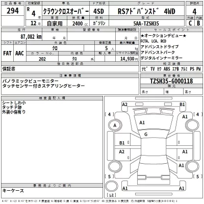 Toyota CROWN CROSSOVER  с аукциона в Японии
