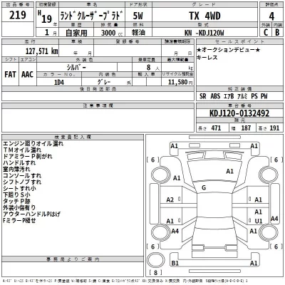 Toyota LAND CRUISER PRADO  с аукциона в Японии