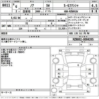 Toyota NOAH  с аукциона в Японии