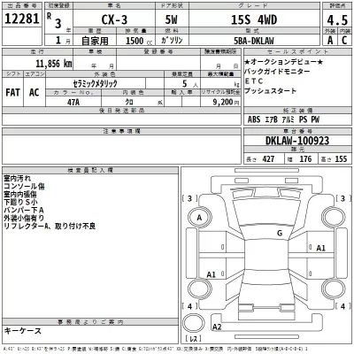 Mazda CX-3  с аукциона в Японии