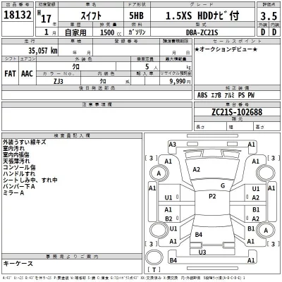 Suzuki SWIFT  с аукциона в Японии