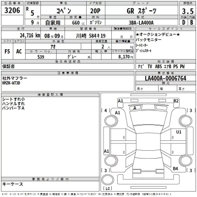 Toyota COPEN  с аукциона в Японии