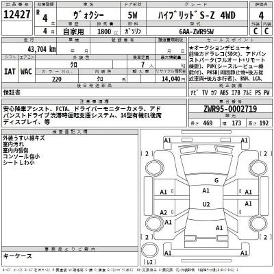 Toyota VOXY  с аукциона в Японии