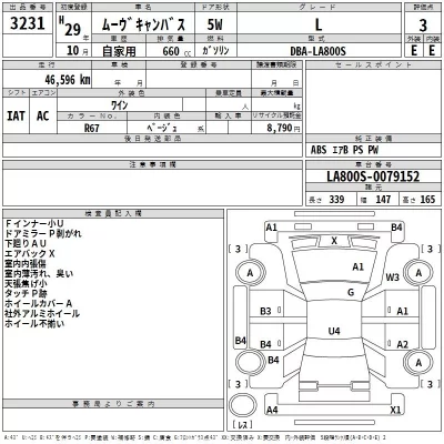 Daihatsu MOVE CANBUS  с аукциона в Японии