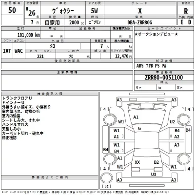 Toyota VOXY  с аукциона в Японии