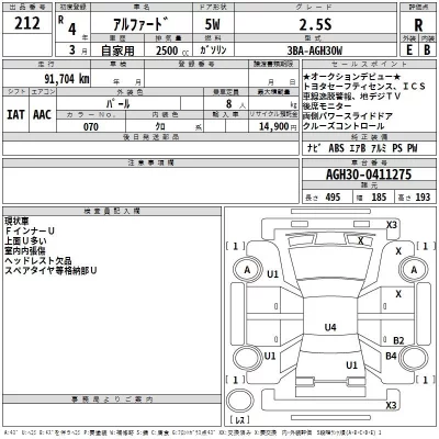 Toyota ALPHARD  с аукциона в Японии