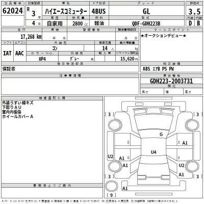 Toyota HIACE  с аукциона в Японии