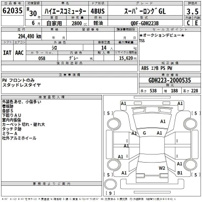 Toyota HIACE  с аукциона в Японии