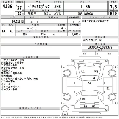 Toyota PIXIS EPOCH  с аукциона в Японии