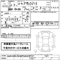 Volkswagen GOLF VARIANT лот № 1015 оценка   с аукциона в Японии 2