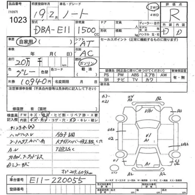 Nissan NOTE  с аукциона в Японии