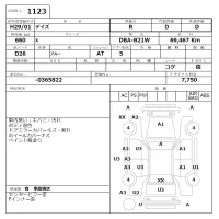 Nissan DAYZ лот № 1123 оценка R  с аукциона в Японии 6