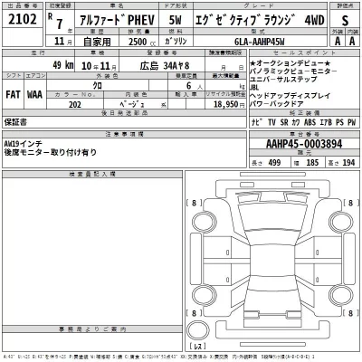 Toyota ALPHARD  с аукциона в Японии