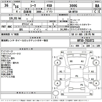 Nissan CIMA  с аукциона в Японии