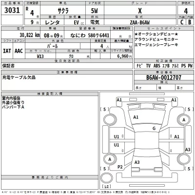 Nissan SAKURA  с аукциона в Японии