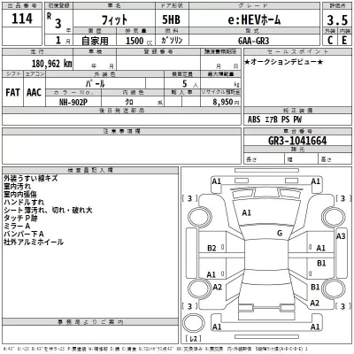 Honda FIT  с аукциона в Японии