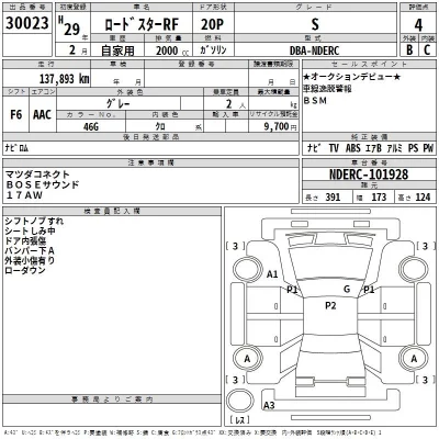 Mazda ROADSTER  с аукциона в Японии