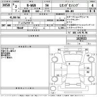 Honda N WGN лот № 3058 оценка 4  с аукциона в Японии 2