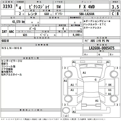 Toyota PIXIS JOY  с аукциона в Японии
